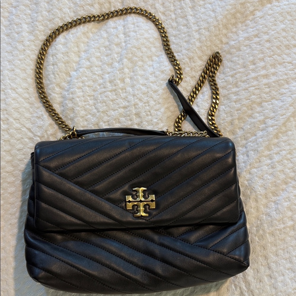 Tory Burch Black Chevron Shoulder Bag